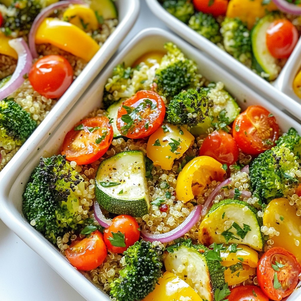 Hearty sheet pan Quinoa and Veggie Bowls Delight