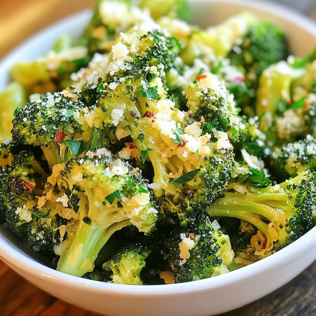 Garlic Parmesan Roasted Broccoli Flavorful Side Dish
