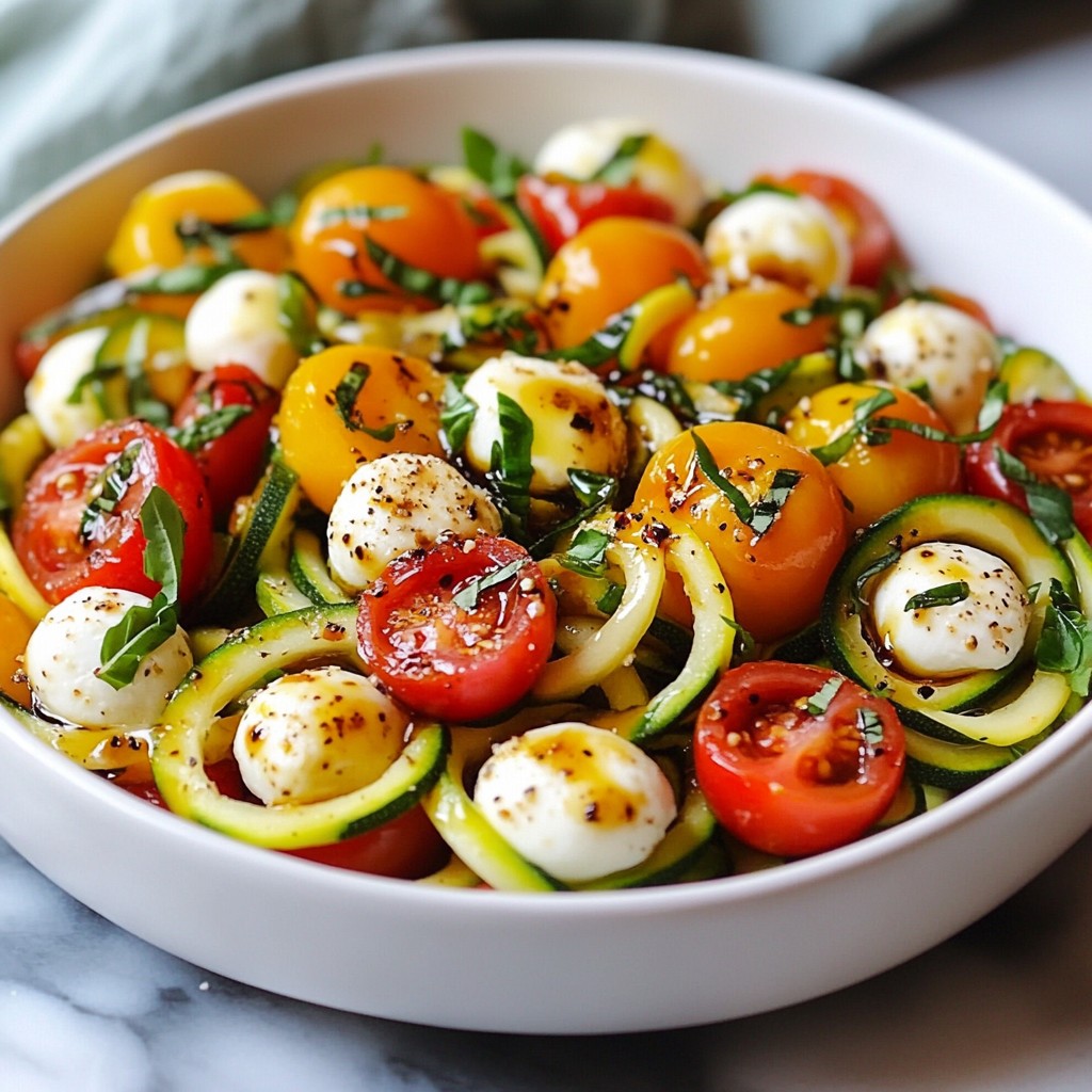 Caprese Zucchini Noodles Fresh and Flavorful Dish
