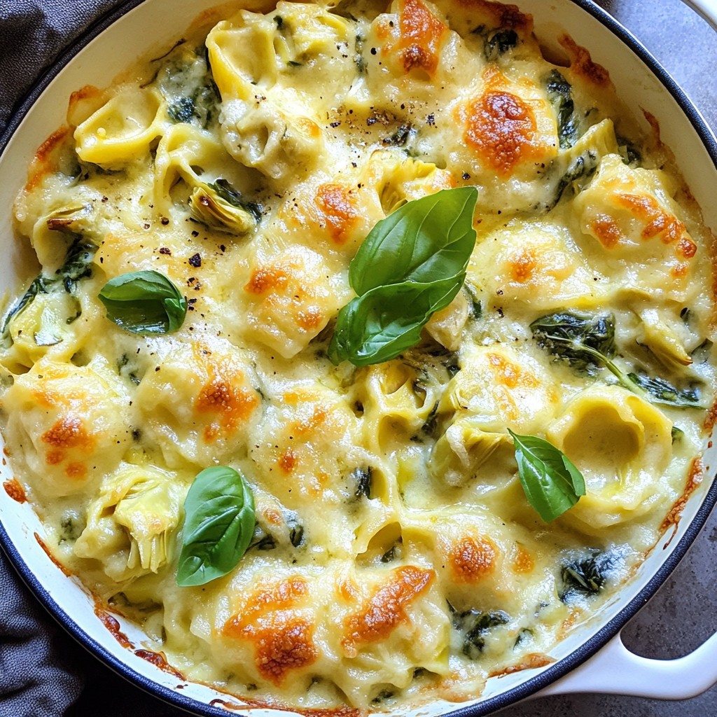 Cheesy One-Skillet Spinach Artichoke Pasta Delight