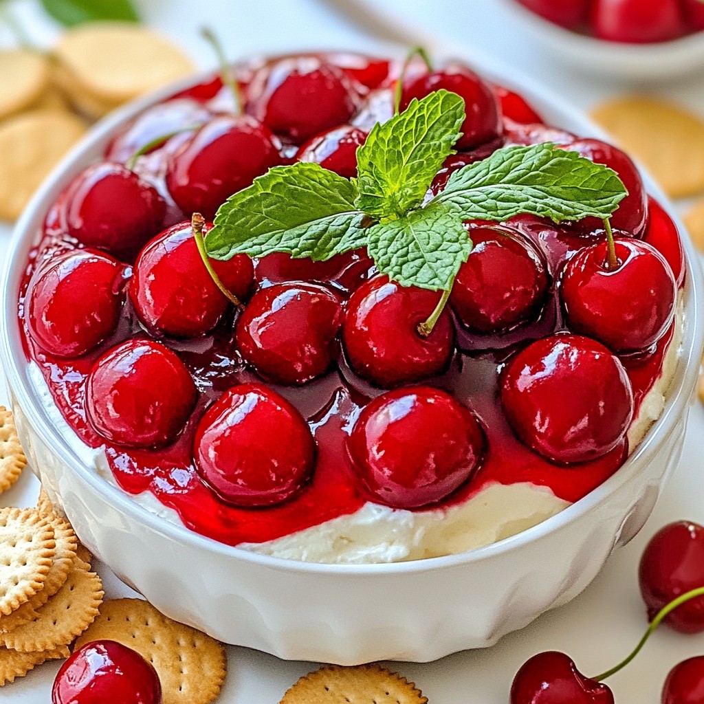 Cherry Cheesecake Dip Creamy and Delightful Treat