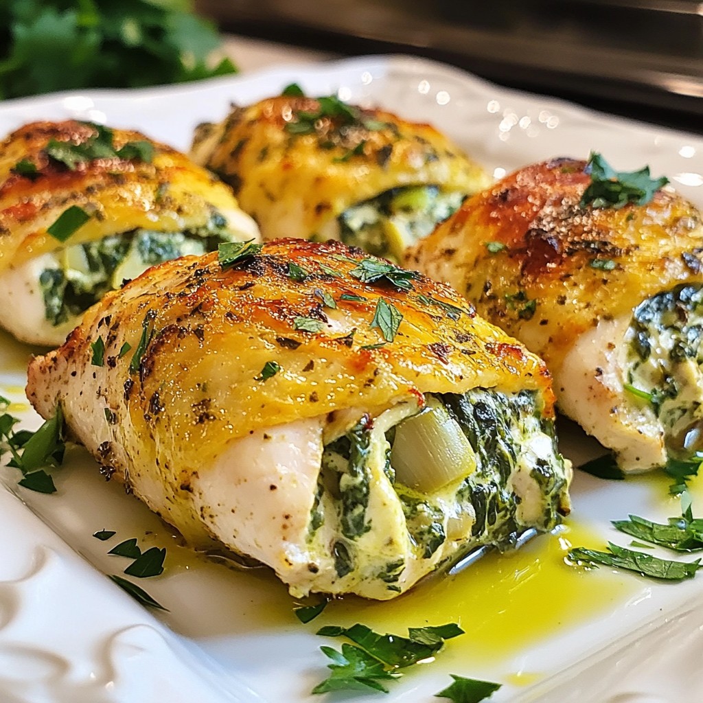 Spinach Artichoke Stuffed Chicken Juicy Flavorful Dish