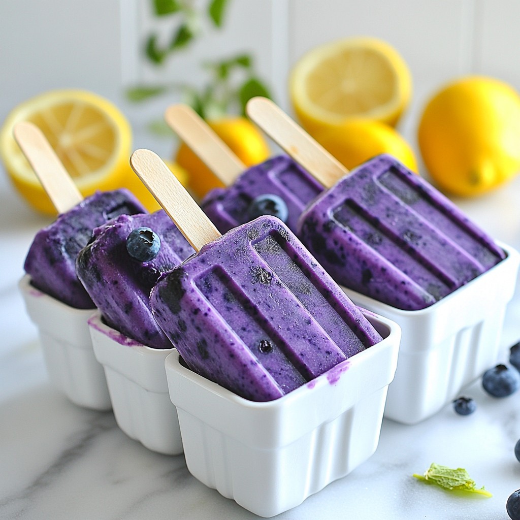 Blueberry Lemon Yogurt Popsicles Easy Summer Treat