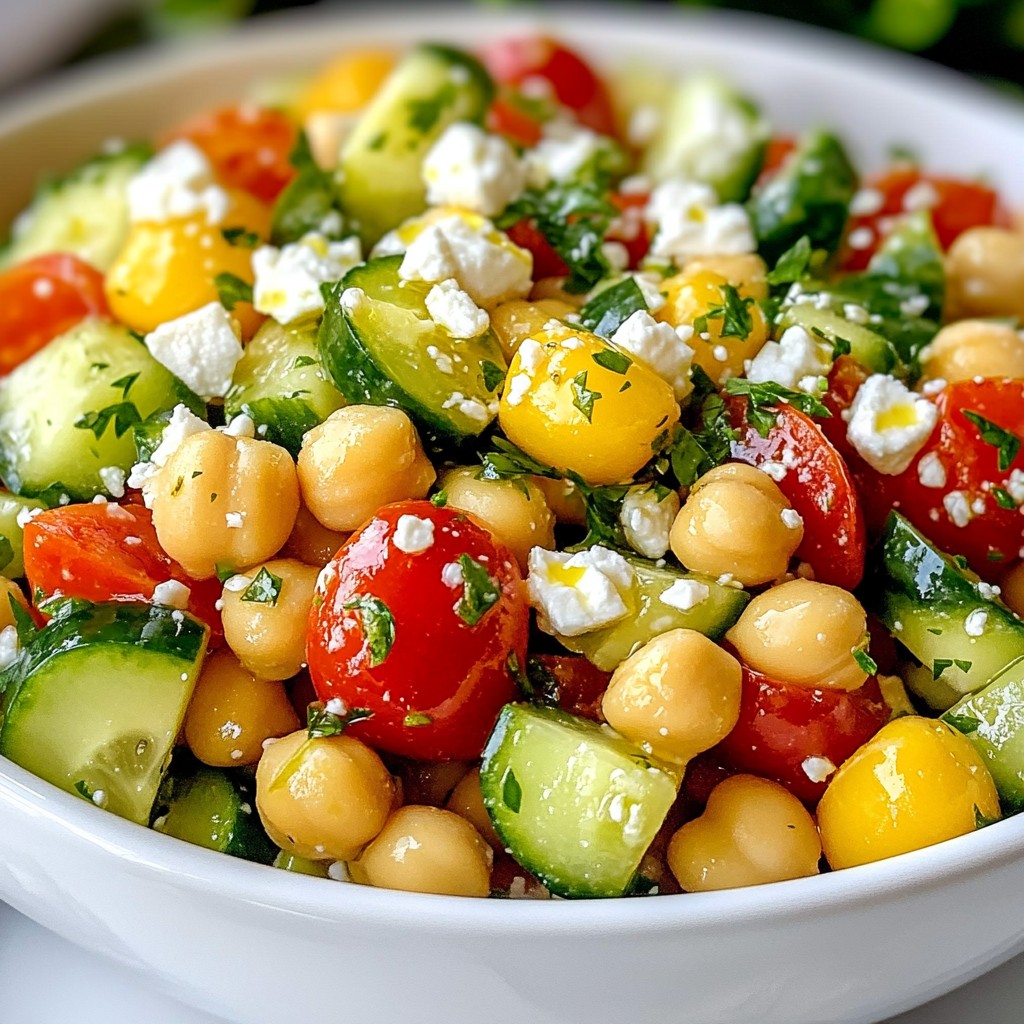 Chickpea Cucumber Salad Fresh and Flavorful Dish