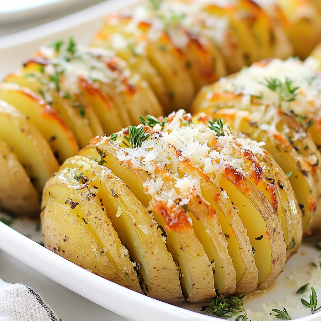 Garlic Hasselback Potatoes Simple and Tasty Recipe