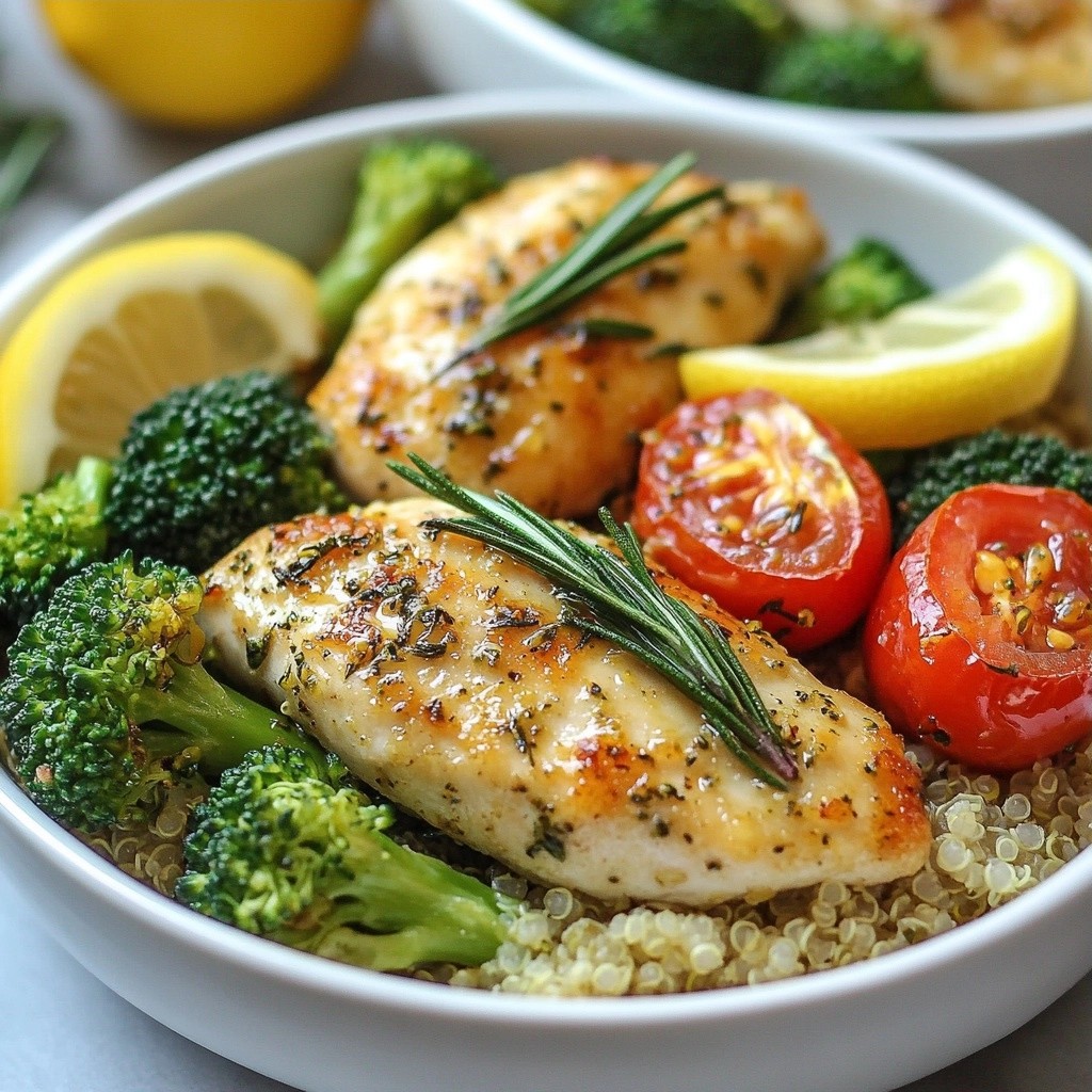 Effortless sheet pan Herb Chicken and Broccoli Bowls