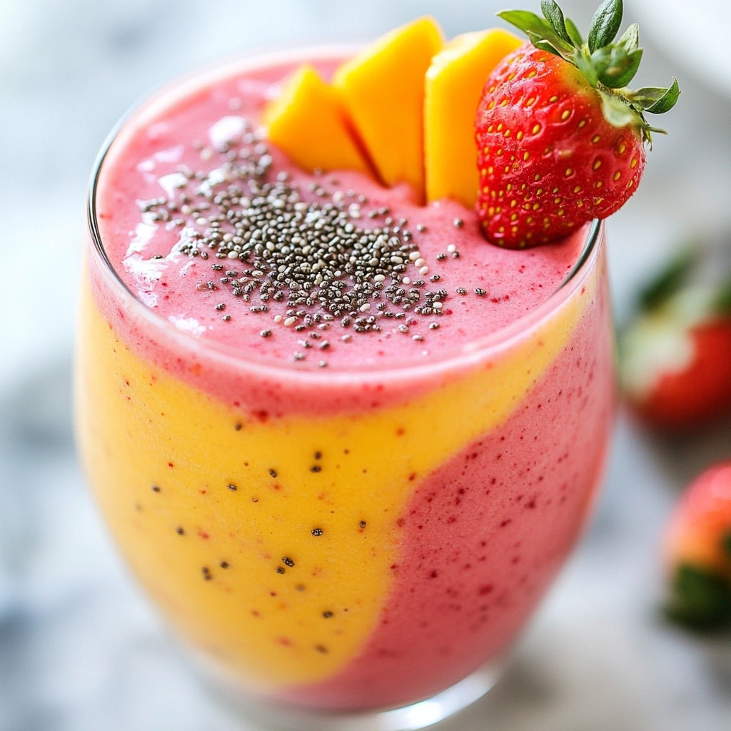 Strawberry Mango Smoothie Refreshing and Healthy Recipe