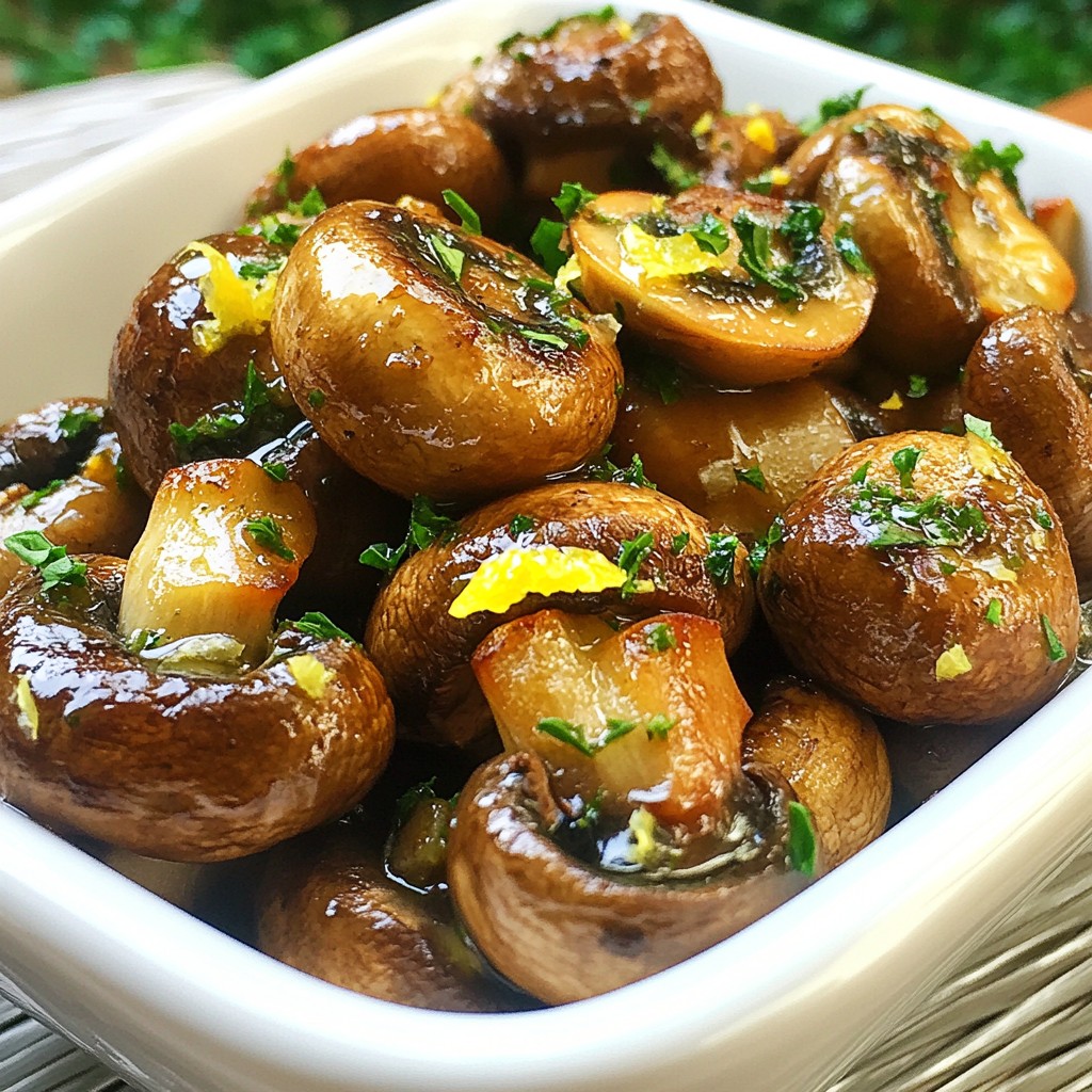 Garlic Herb Roasted Mushrooms Flavorful and Easy Dish