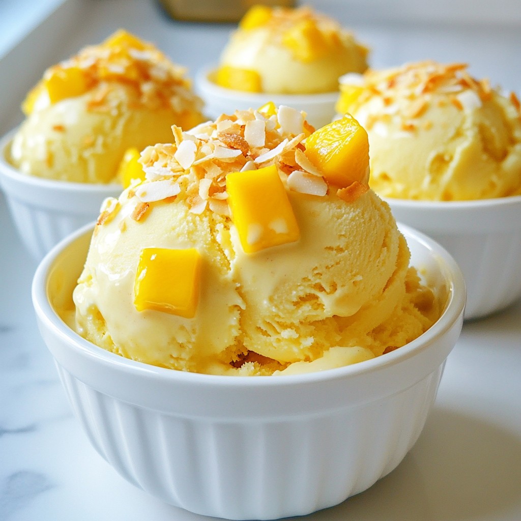 Mango Coconut Ice Cream Creamy and Refreshing Treat
