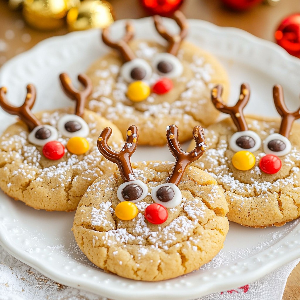 Peanut Butter Reindeer Cookies Festive Holiday Treats
