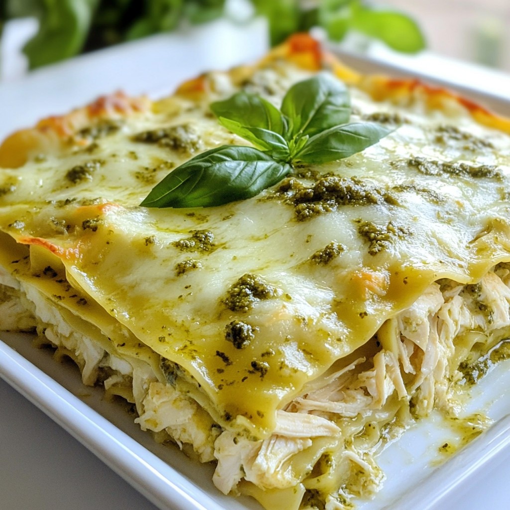 Creamy Pesto Chicken Lasagna Easy and Flavorful Dish