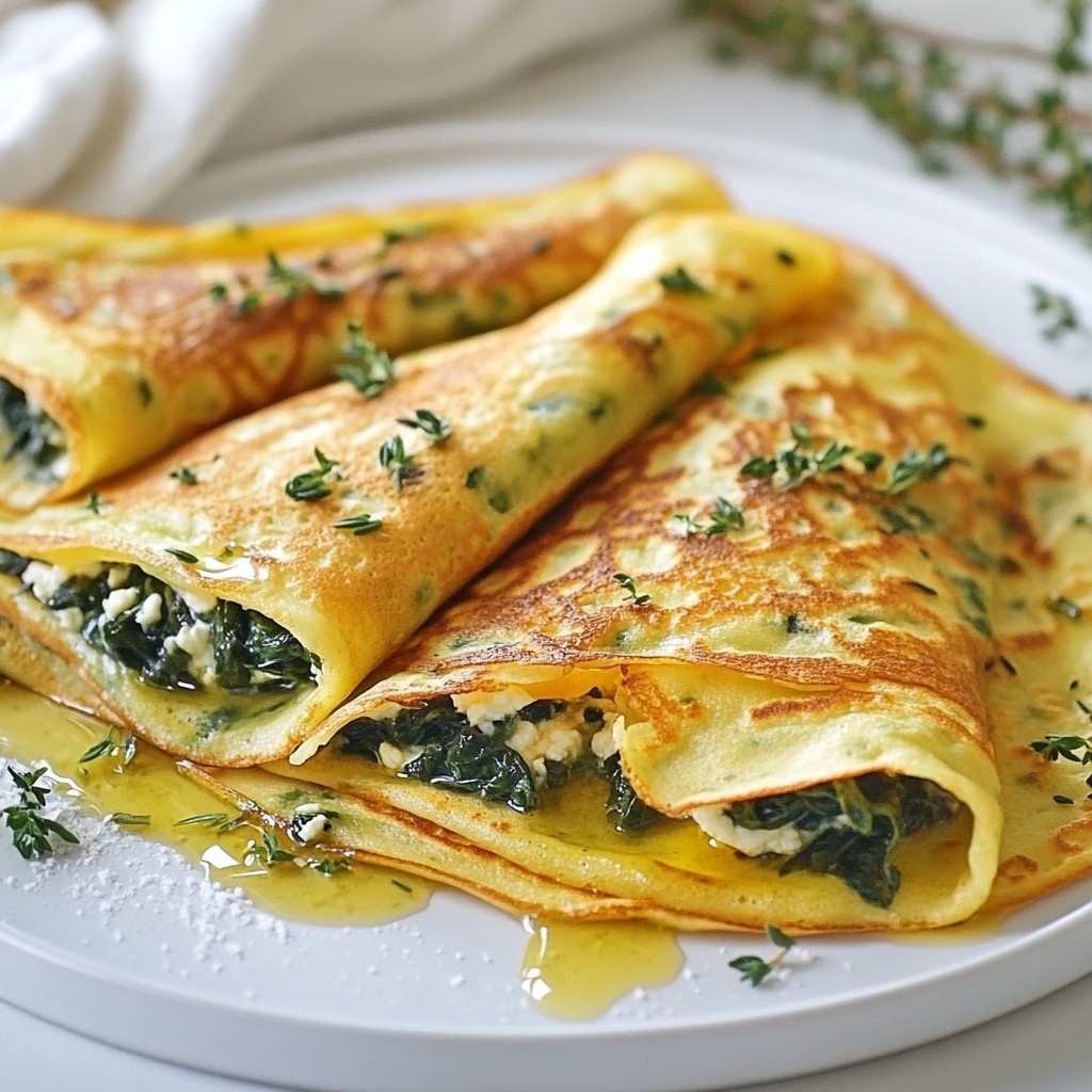 Savory Spinach Ricotta Crepes Delightful and Easy Meal