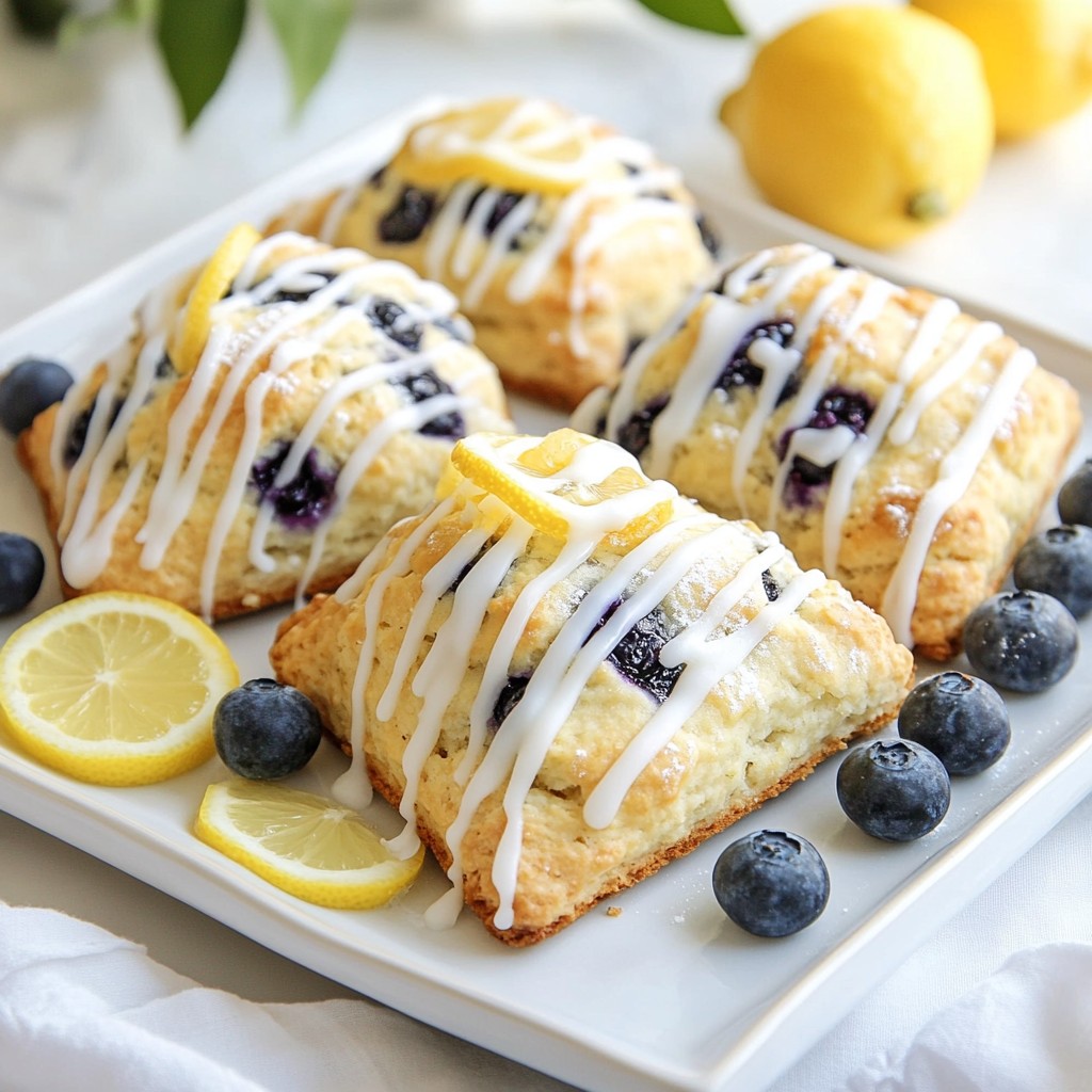 Blueberry Lemon Scones Fluffy and Flavorful Treat