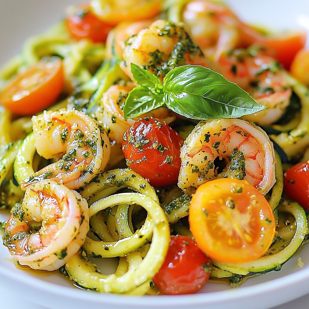 Pesto Shrimp Zucchini Pasta Quick and Flavorful Meal