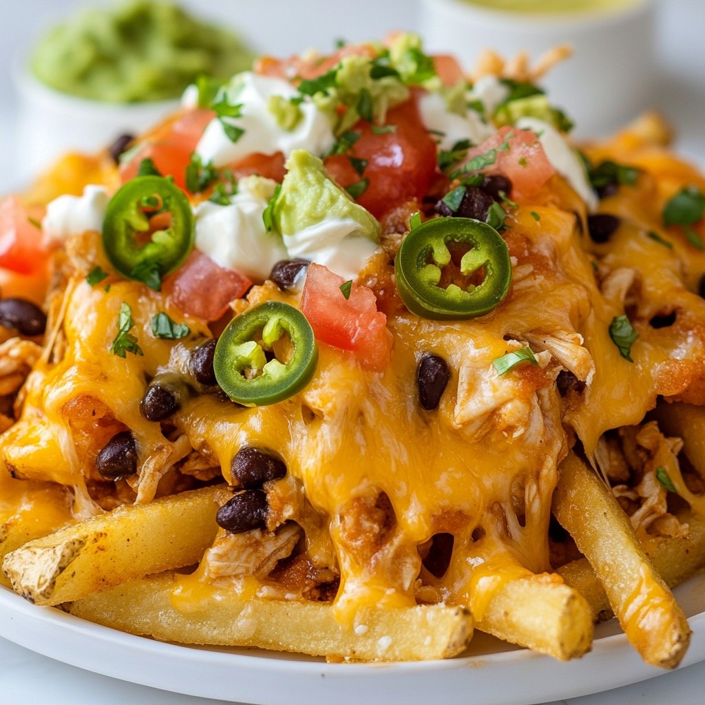 Loaded Chicken Nacho Fries Simple and Delicious Treat