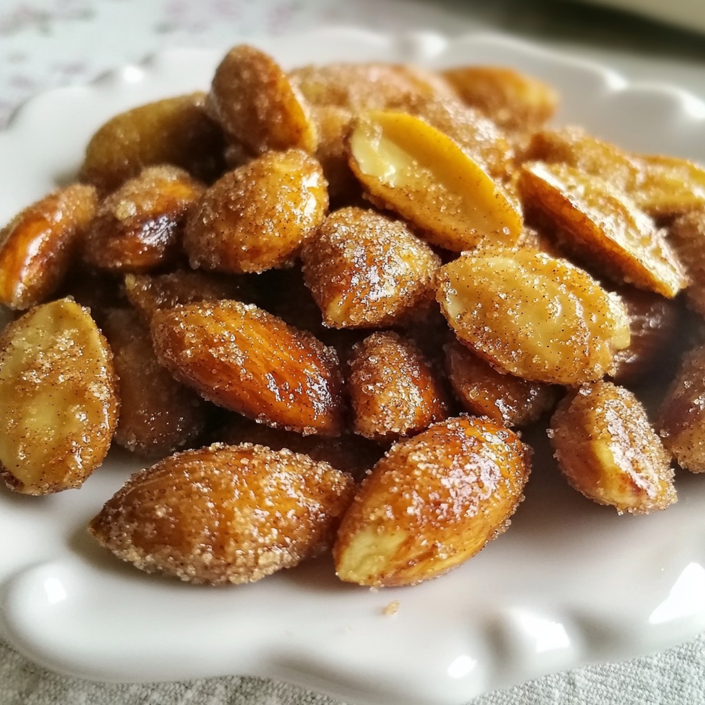 Cinnamon Sugar Roasted Almonds Tasty Snack Idea