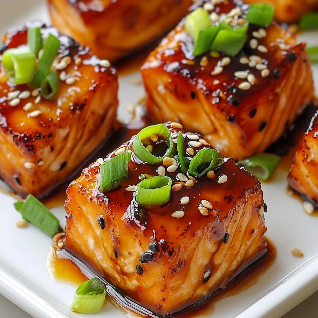 Teriyaki Glazed Salmon Bites Delightful and Easy Meal