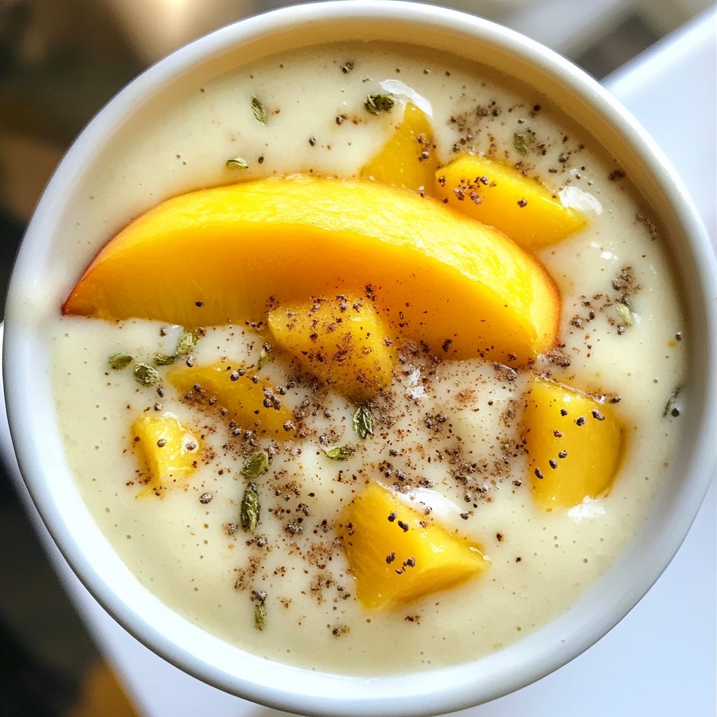 Ginger Peach Smoothie Refreshing and Healthy Delight