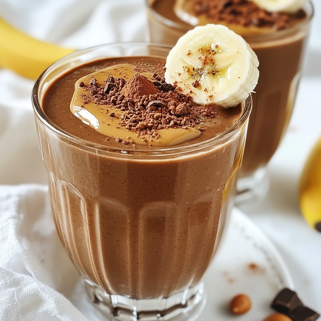 Chocolate Peanut Butter Banana Smoothie Tasty and Easy
