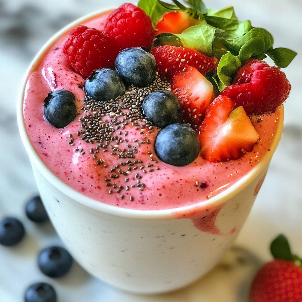 Berry Blast Smoothie Refreshing and Nutritious Drink