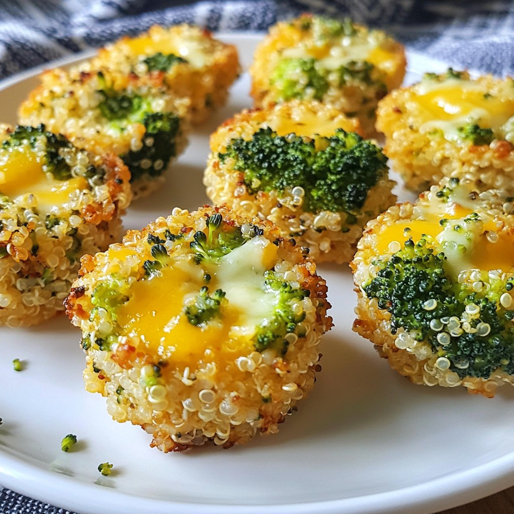 Broccoli Cheddar Quinoa Bites Flavorful Healthy Snack