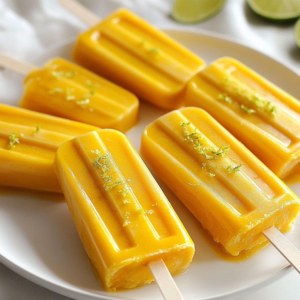 Mango Coconut Ice Pops Refreshing Summer Treat