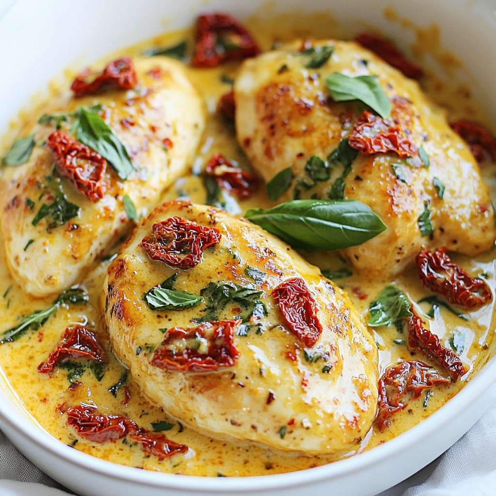 Creamy Sun Dried Tomato Chicken Flavorful Delight