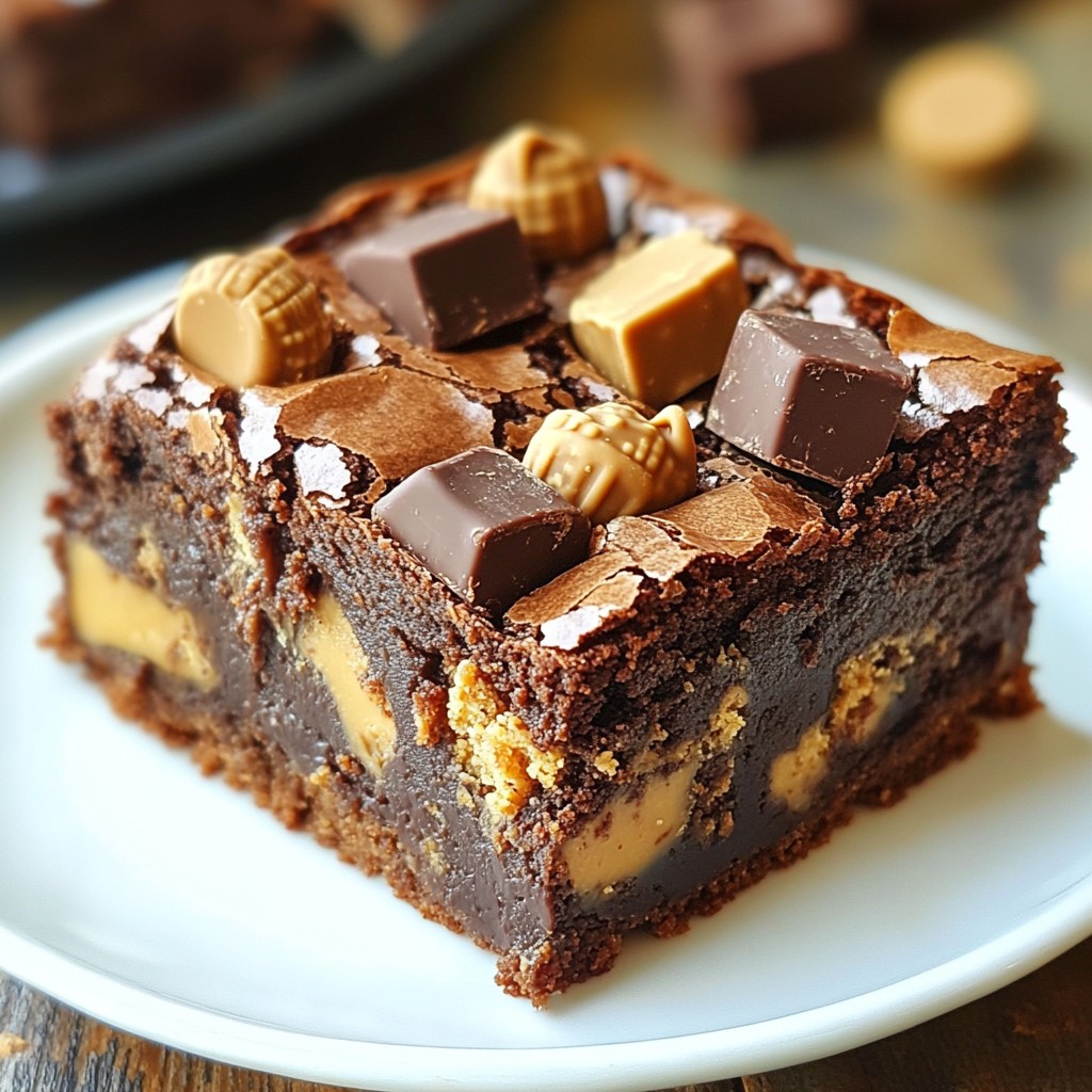 Peanut Butter Cup Brownies Rich and Decadent Treat