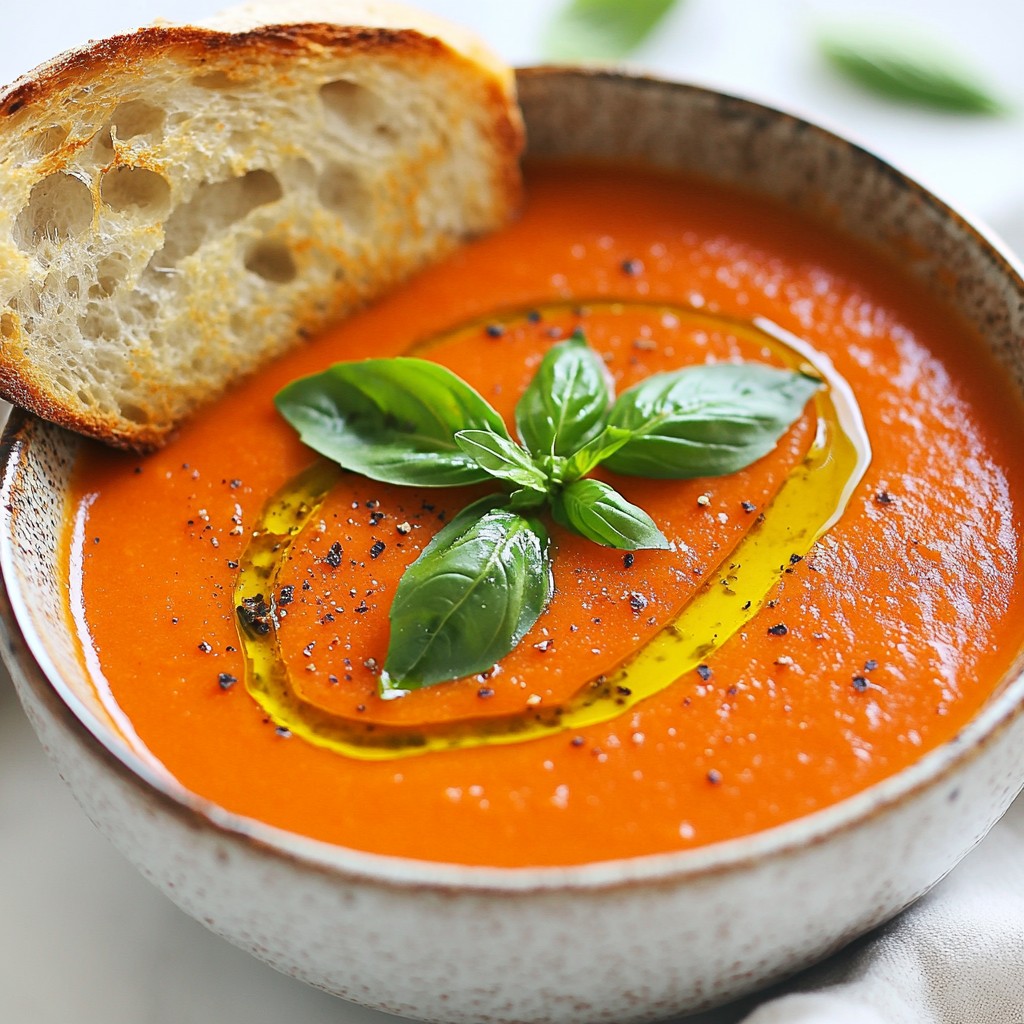 Roasted Garlic Tomato Soup Savory and Simple Recipe