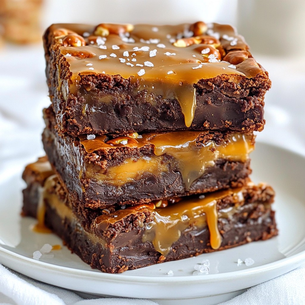 Salted Caramel Pretzel Brownies Delightful and Simple