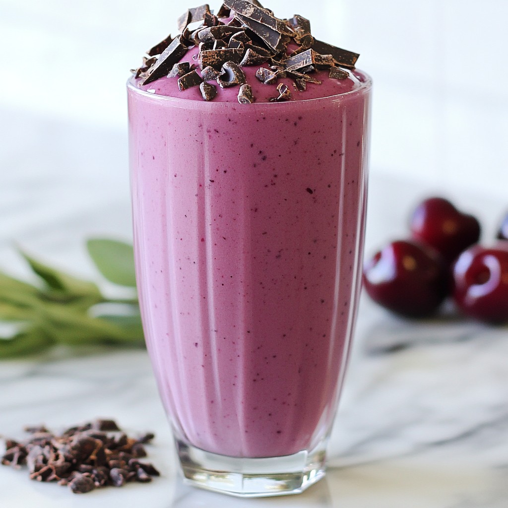 Chocolate Covered Cherry Smoothie Rich and Creamy Treat