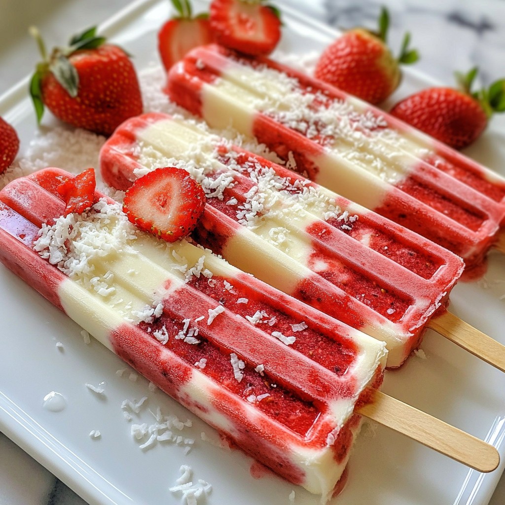 Strawberry Coconut Popsicles Refreshing Summer Treat
