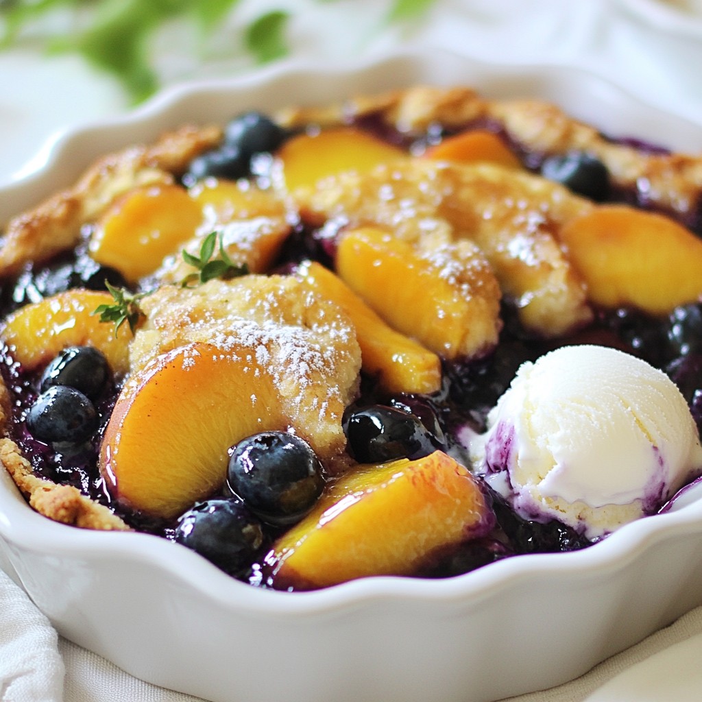 Blueberry Peach Cobbler Delightful and Easy Recipe