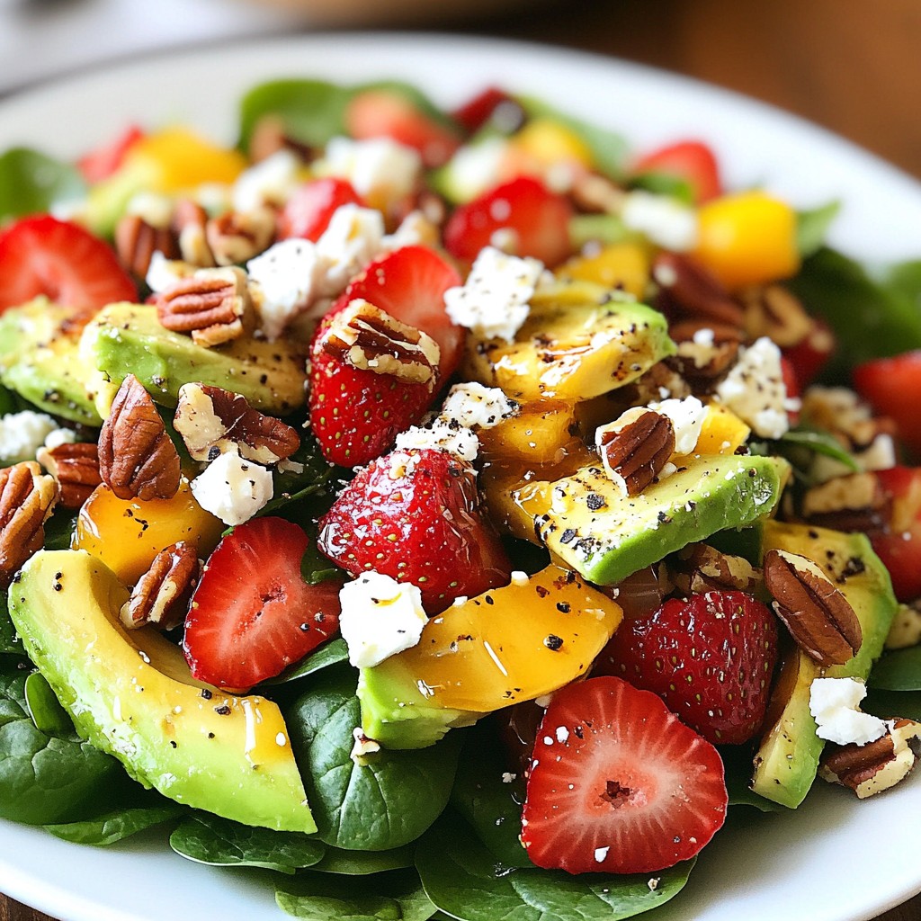 Avocado Strawberry Spinach Salad Fresh and Vibrant