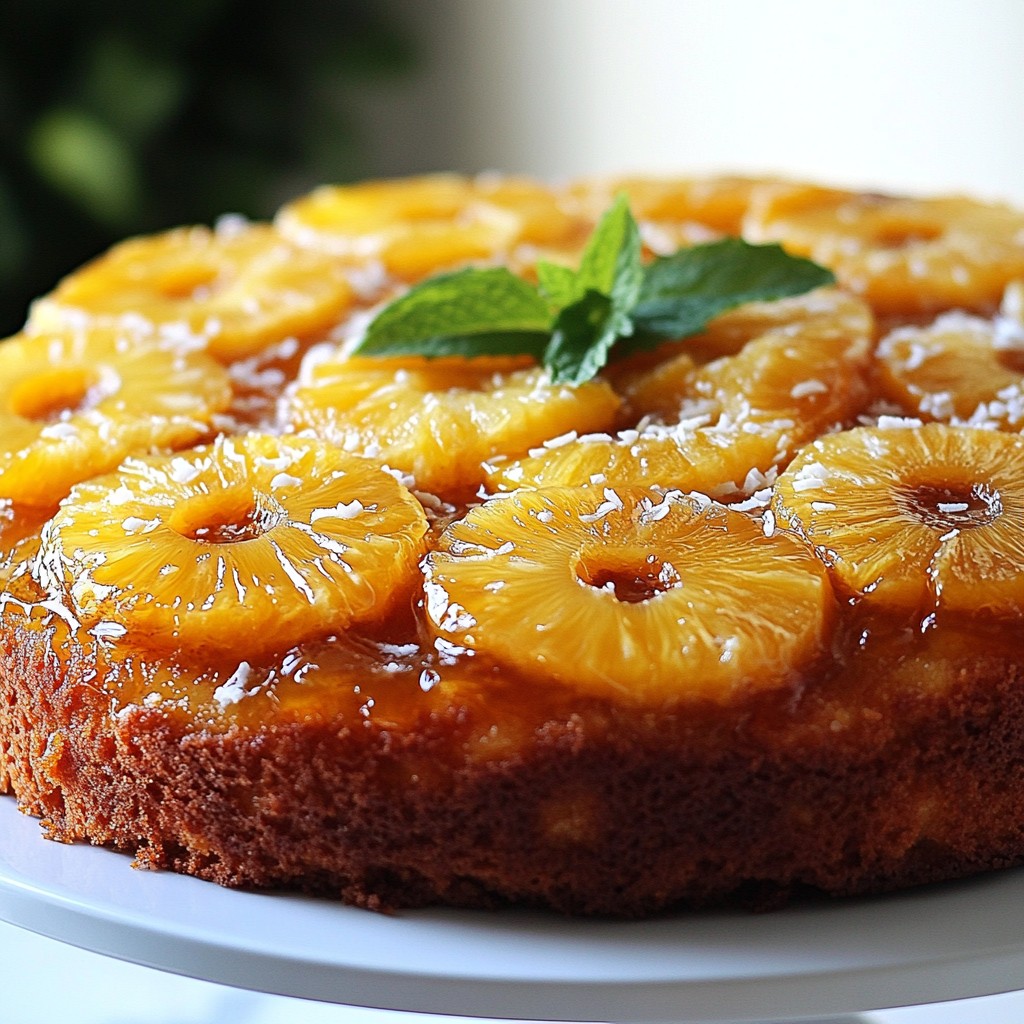 Pineapple Coconut Upside Down Cake Delightful Treat