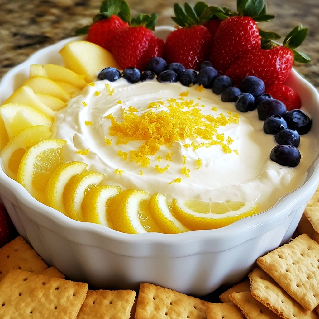 Lemon Blueberry Cheesecake Dip Refreshing Delight