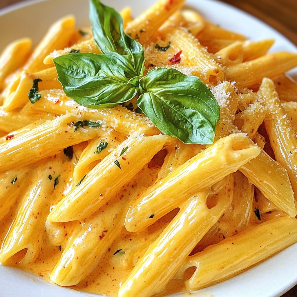 Creamy Roasted Red Pepper Pasta Easy and Delicious Recipe