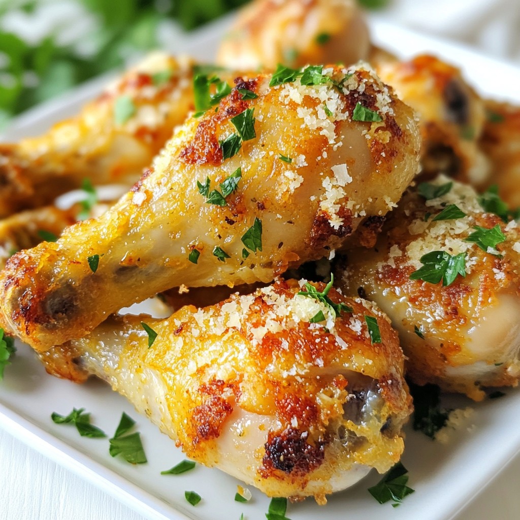 Garlic Parmesan Chicken Drumsticks Flavorful Delight
