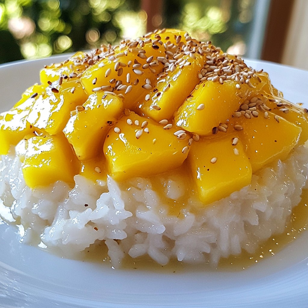 Thai Mango Sticky Rice Delicious Dessert Delight