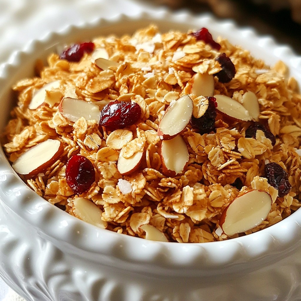 Vanilla Almond Granola Crunchy and Healthy Snack