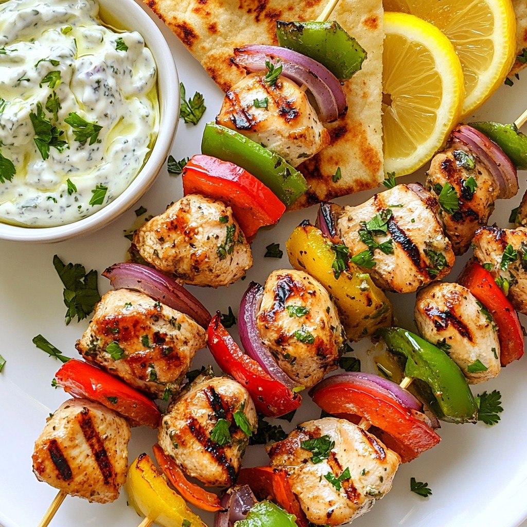 Greek Chicken Souvlaki Skewers Flavorful and Easy Meal