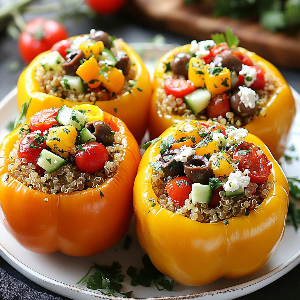 Greek Style Stuffed Bell Peppers Flavorful and Healthy