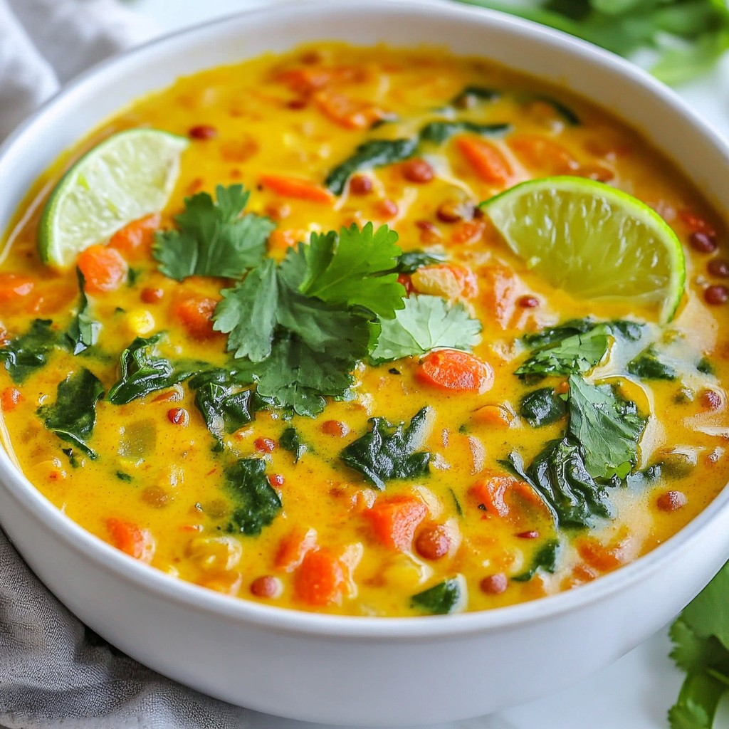 Coconut Curry Lentil Soup Flavorful and Nourishing Dish