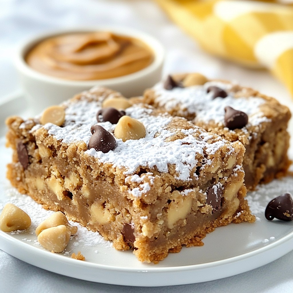 Peanut Butter Oatmeal Cookie Bars Tasty and Easy Treat