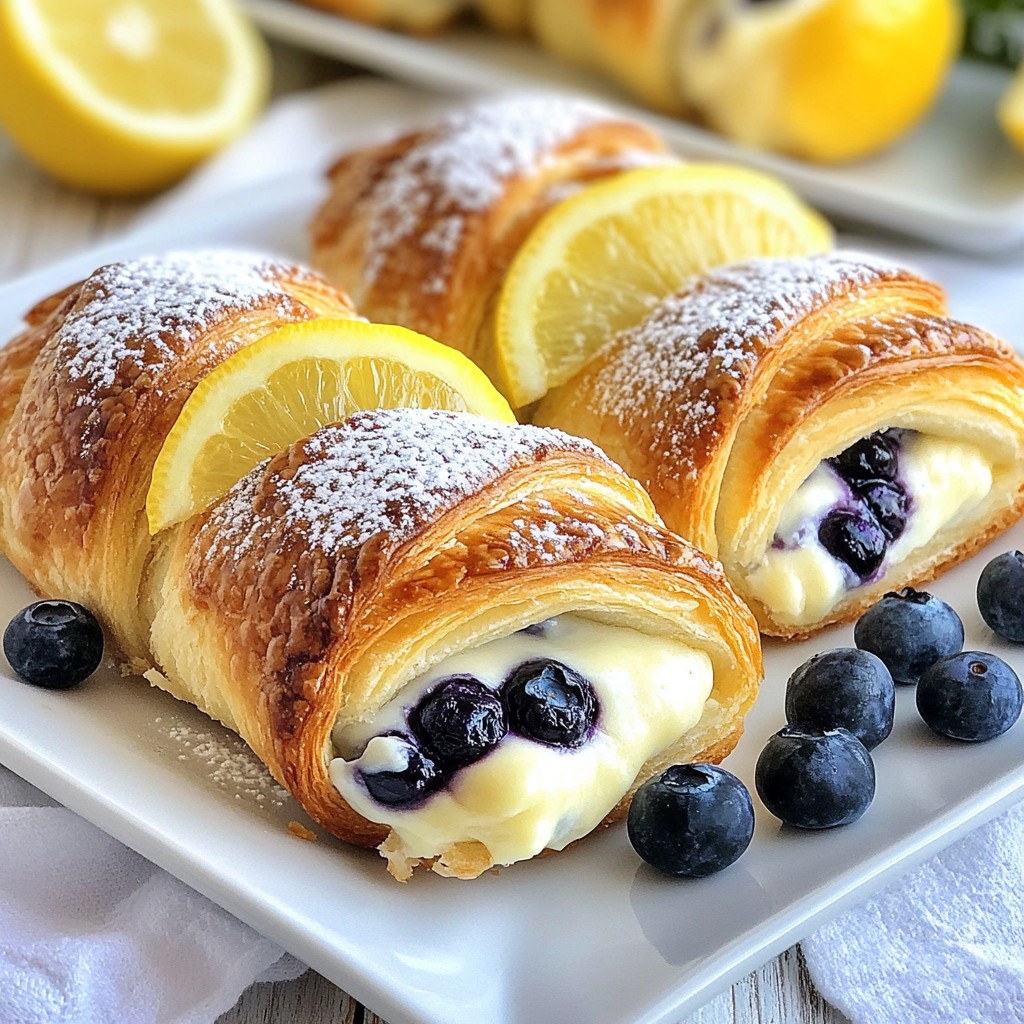 Blueberry Lemon Cheesecake Crescent Rolls Delight