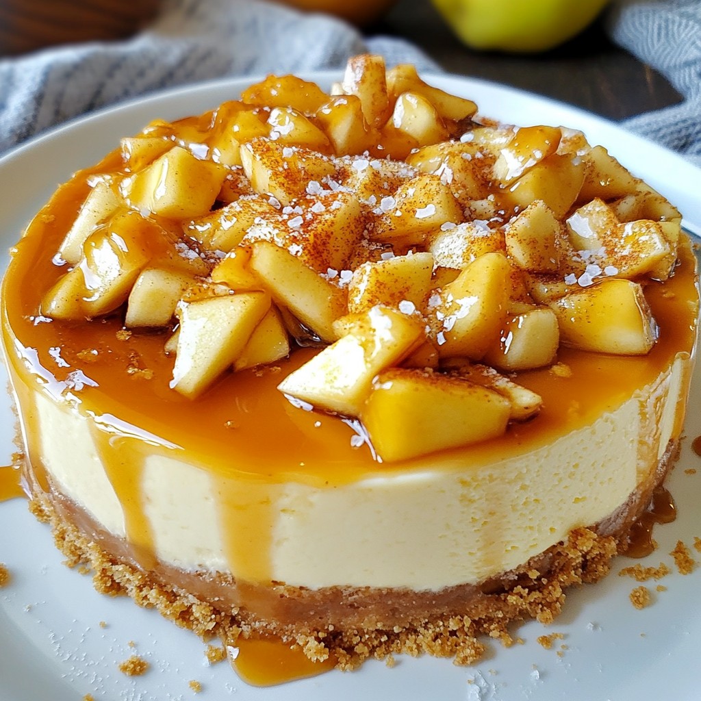 Salted Caramel Apple Cheesecake Irresistible Delight