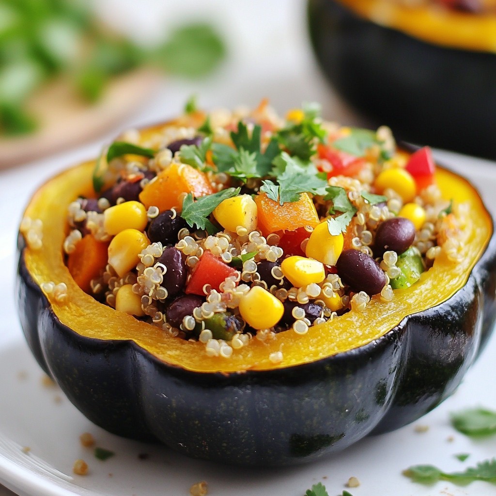 Vegan Quinoa Stuffed Acorn Squash Flavorful Delight