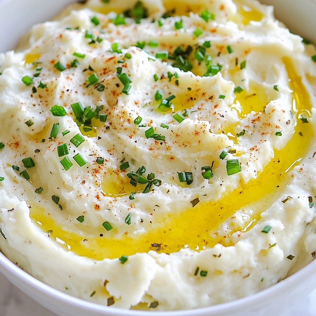 Garlic Herb Cauliflower Mash Flavorful Side Dish