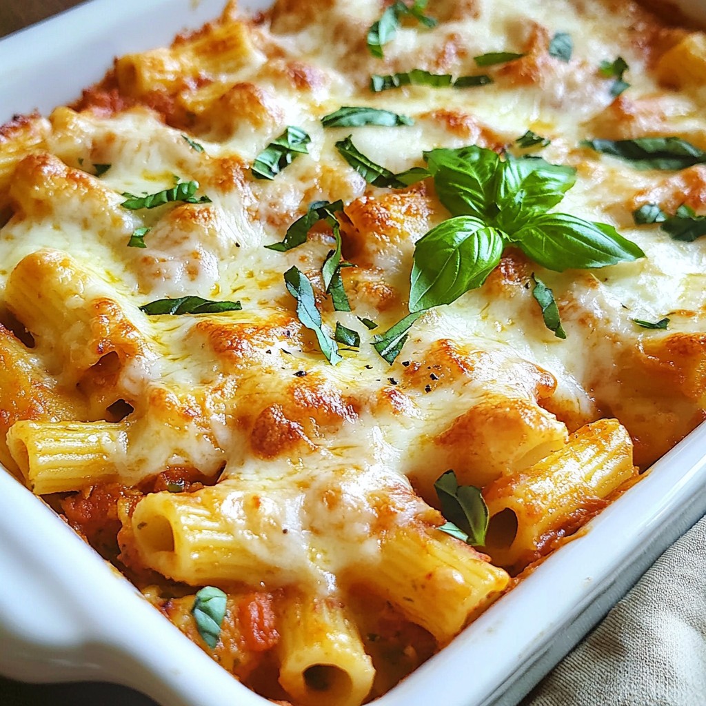 Garlic Parmesan Baked Ziti Tasty and Simple Recipe