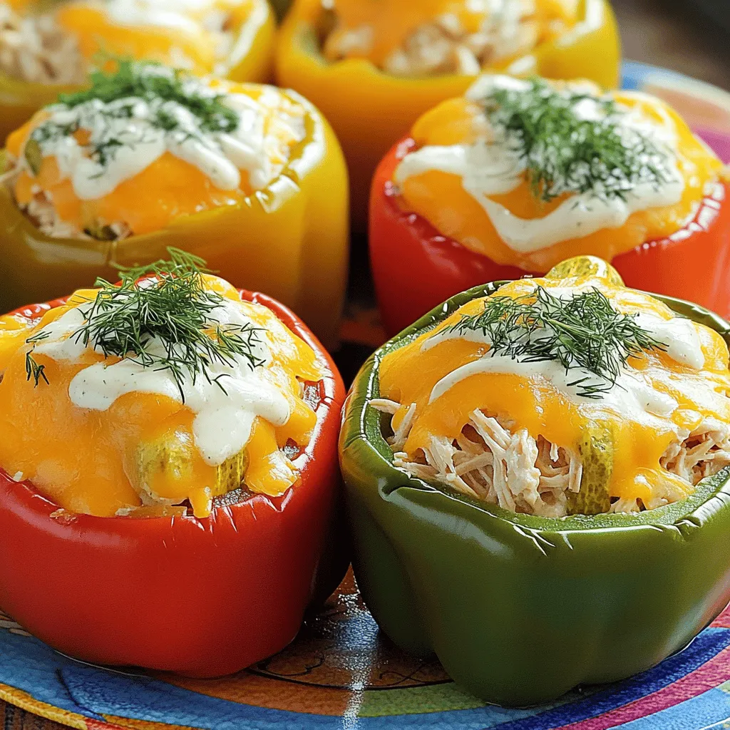 Pickle Ranch Chicken Stuffed Peppers Delightful Dish